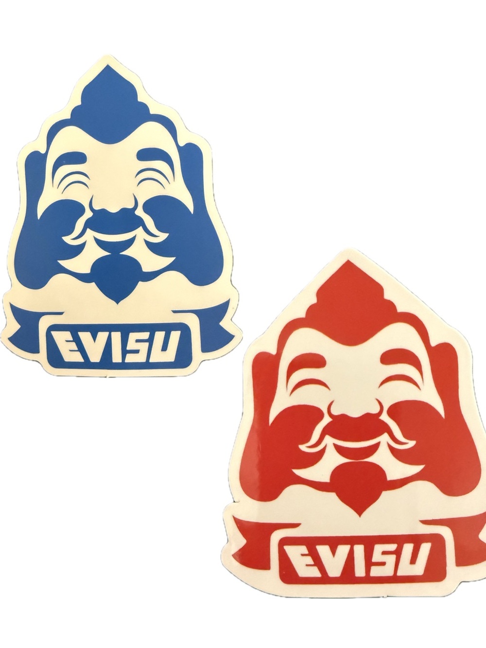 Evisu Seagull Godhead Sticker Lot 2 Red Blue Streetwear Fashion Logo Decals